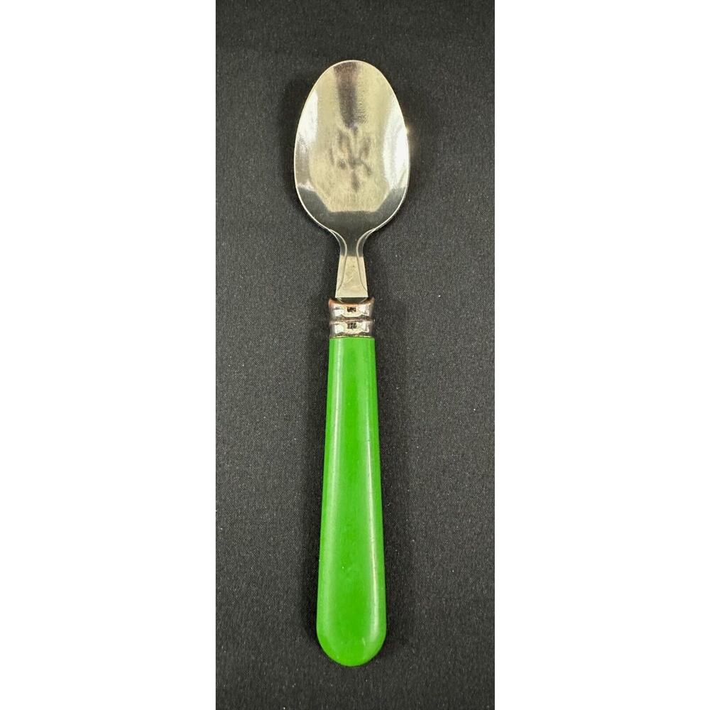 Gibson Vintage Stainless Green Handle Poinsettia-Christmas Charm Spoon-Rare!